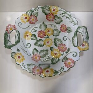 Temptations by Tara Floral Baking Serving Bowl Casserole Dish 10in